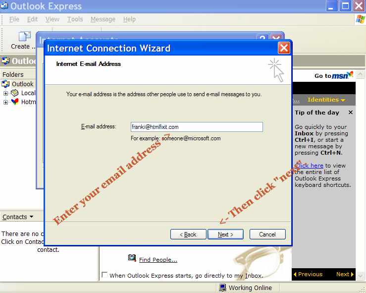 Enter your email address and click Next. Enter your email address and click Next.