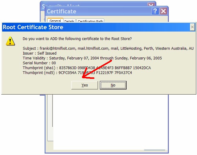 Click "Yes". Click "Yes".